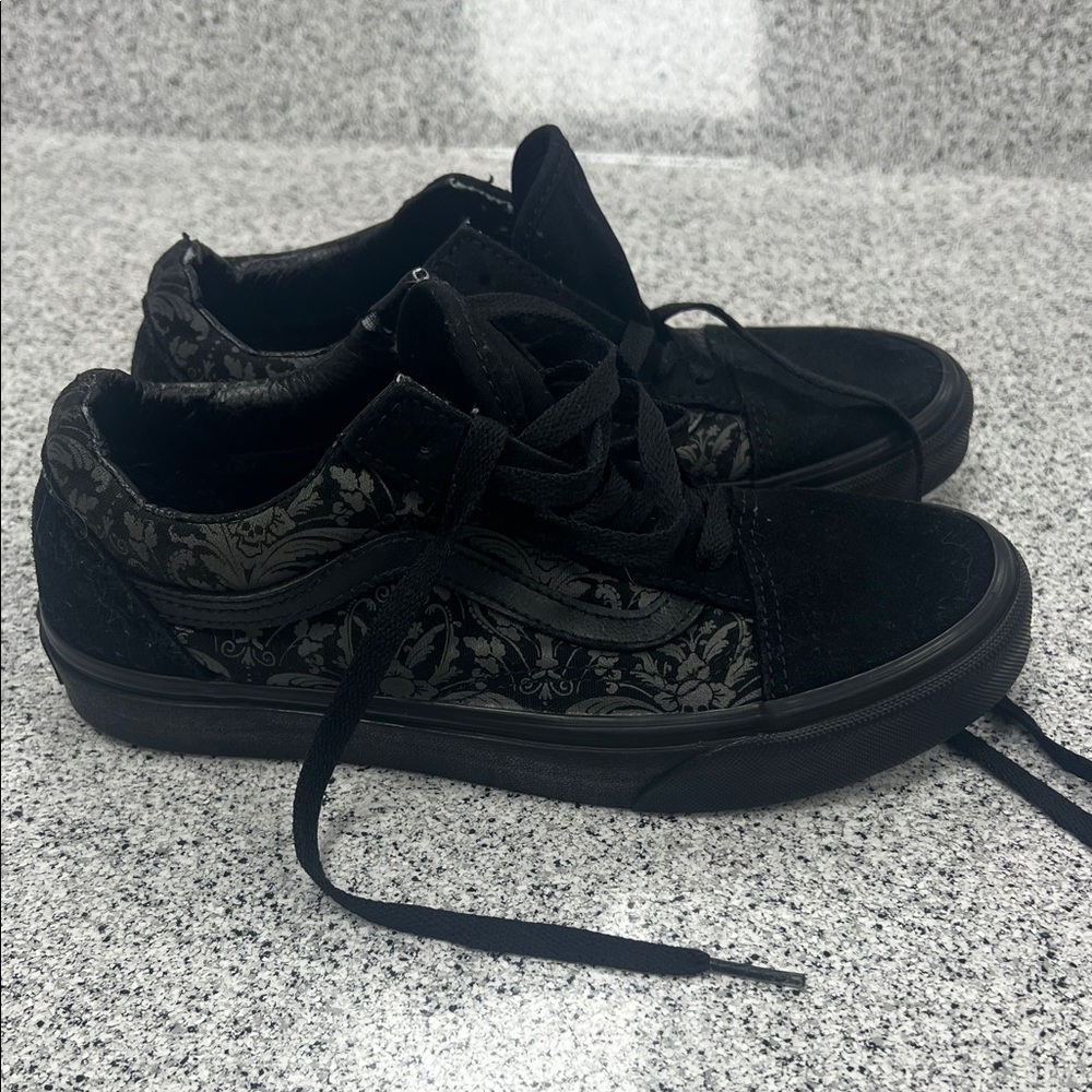 Vans Black Floral Sneakers